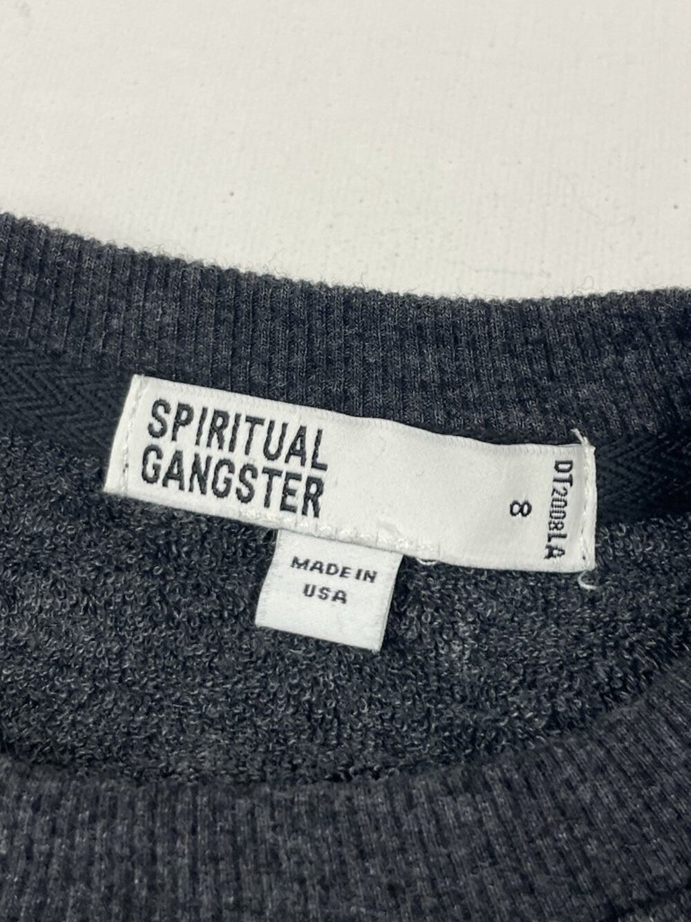 Spiritual Gangster Kids WARRIOR Graphic Pullover Lightweight Sweatshirt Gray - Picture 5 of 5